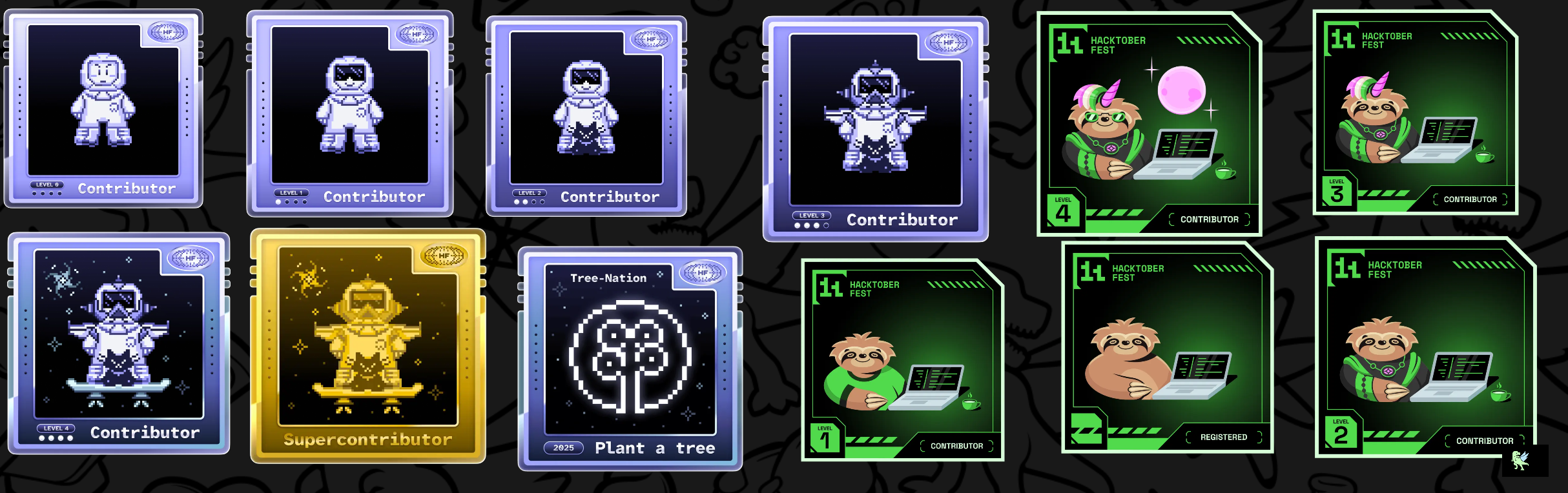 An image of @avinashcodes's Holopin badges, which is a link to view their full Holopin profile