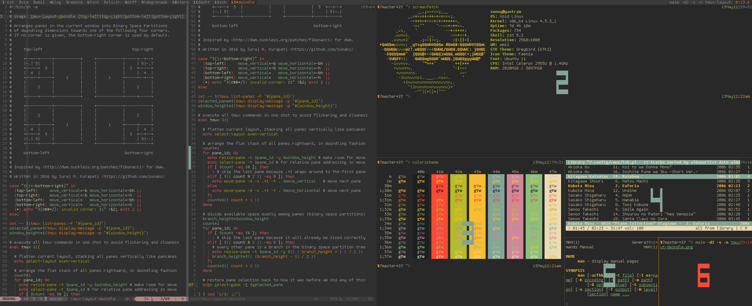 tmux, vim, etc.