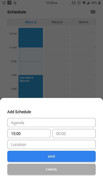 Add Schedule Dialog