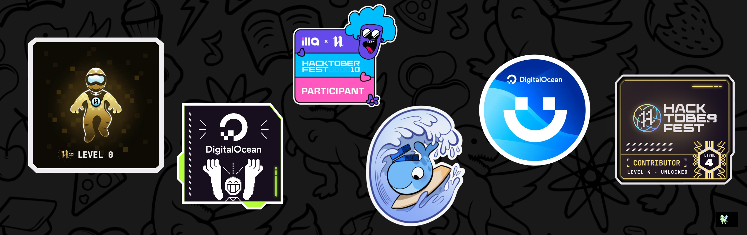 An image of @haillfire's Holopin badges, which is a link to view their full Holopin profile