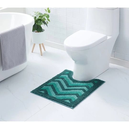 clara-clark-non-slip-shaggy-bath-rug-set-chevron-design-ultra-soft-bathroom-mat-contour-20-x-24-gree-1