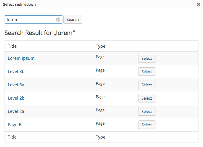 Modal box - Search post ( any post type )
