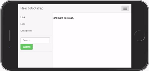 React Bootstrap Off-canvas Navigation demo