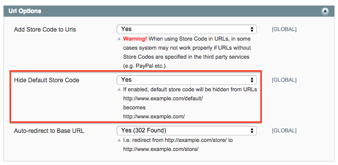 Magento Hide Default Store Code