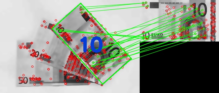 Fig. 5 - Detection of overlapping banknotes