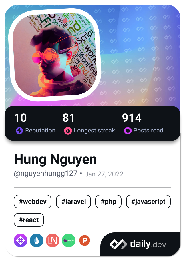 Hung Nguyen's Dev Card