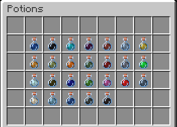 Potion Menu