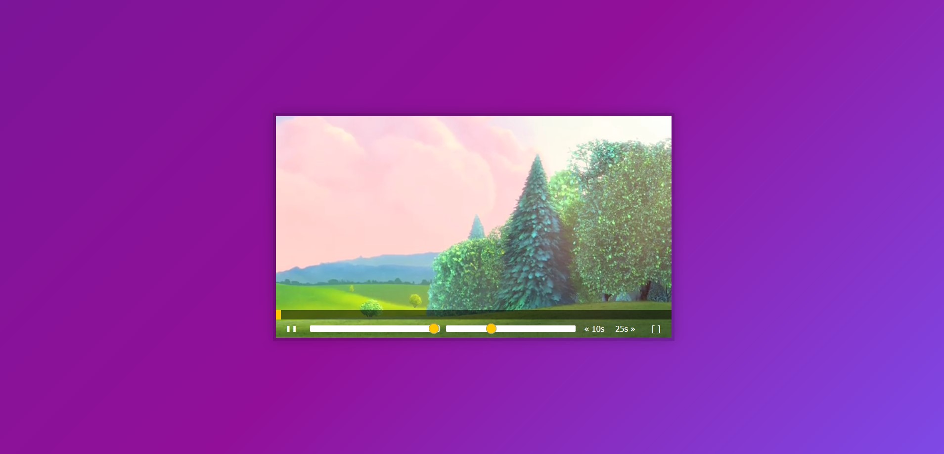 Screenshot of custom HTML5 video player