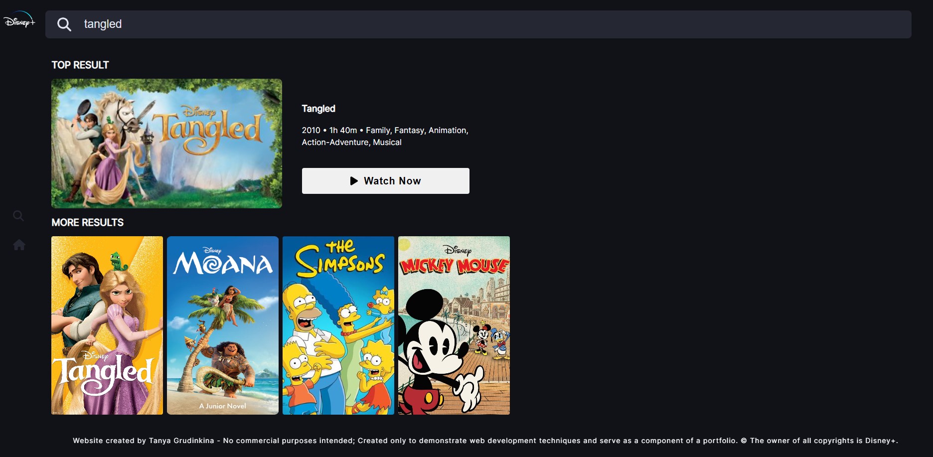 DisneyPlus-clone watchlist