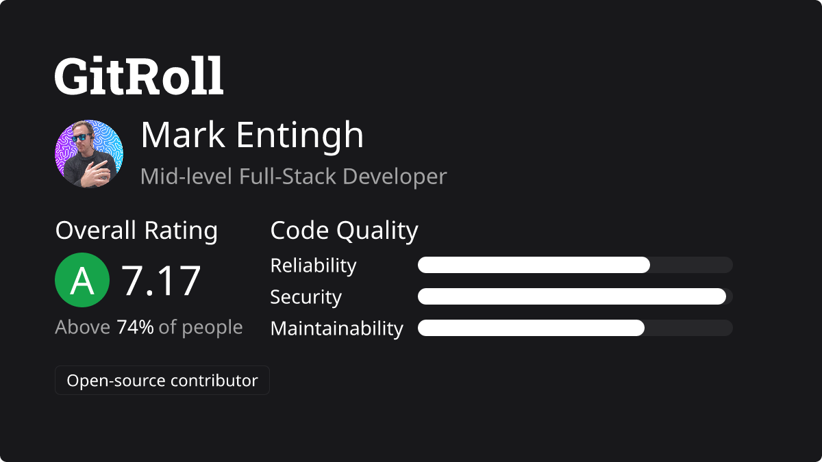 GitRoll Profile Badge