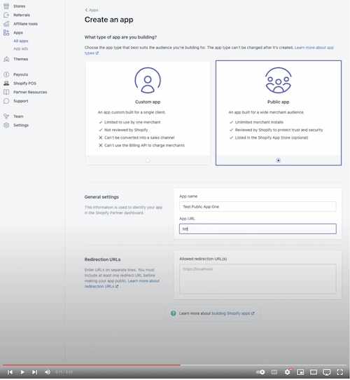 Shopify App Creation Video Thumbnail