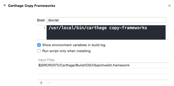 Carthage Copy Frameworks