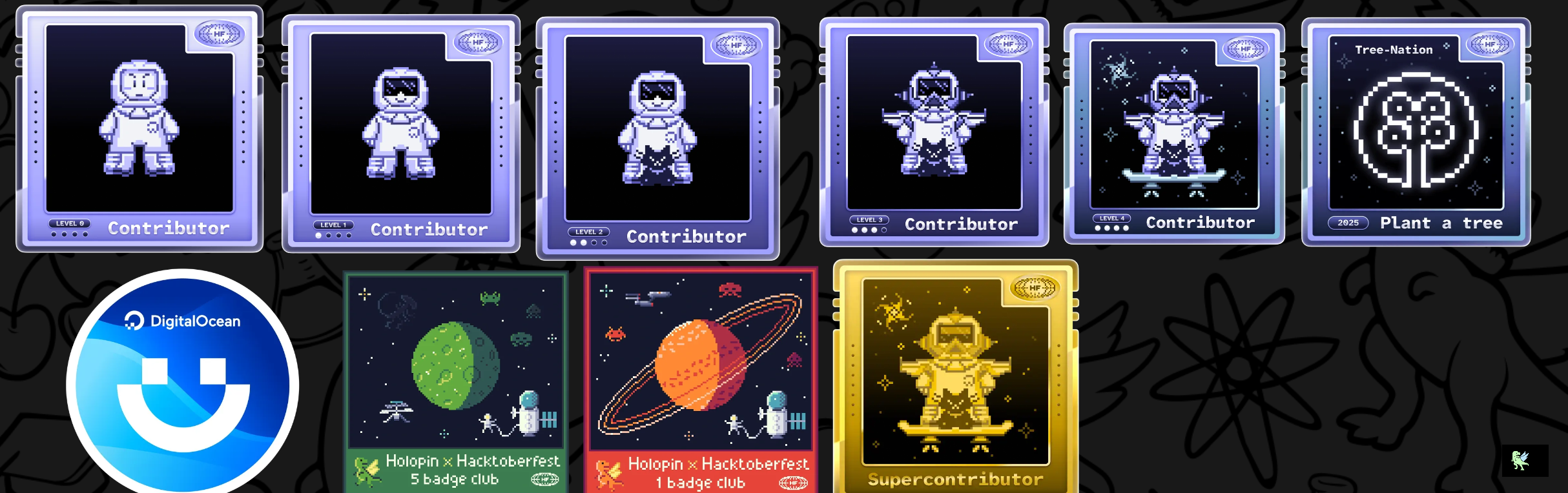 An image of @almishhoda04's Holopin badges, which is a link to view their full Holopin profile