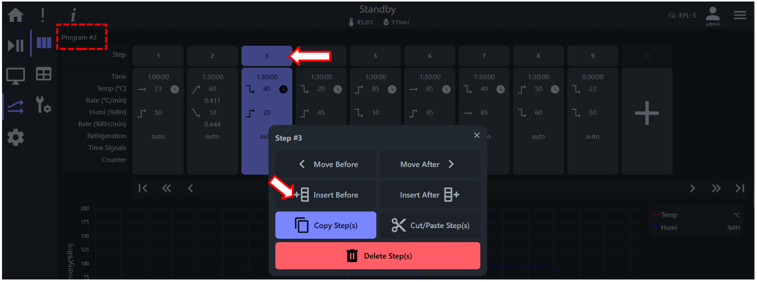 Inserting new step before Step 3