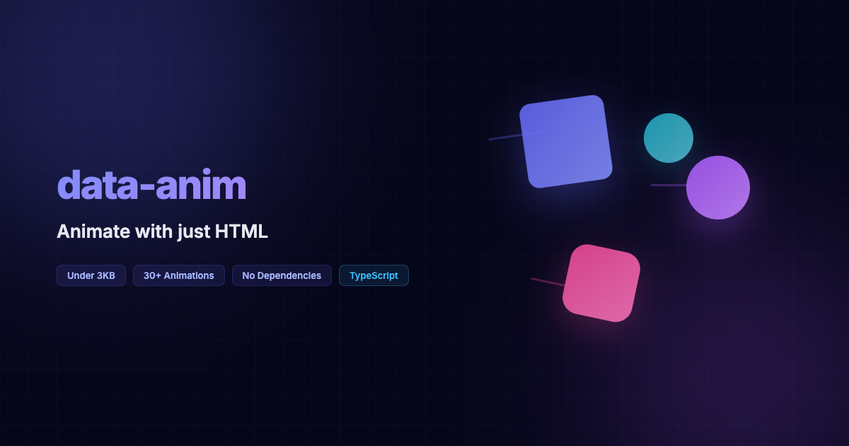 data-anim — Animate with just HTML
