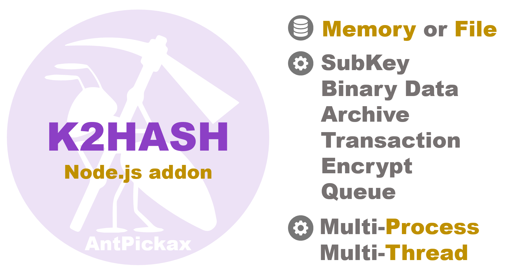 k2HASH Node.js addon