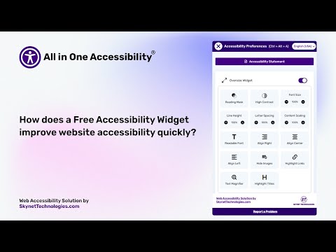 All in One Accessibility Website Widget