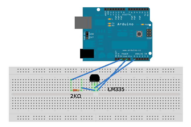 Temperature sensor connection