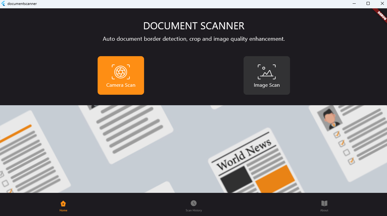 Flutter web document edge detection and normalization