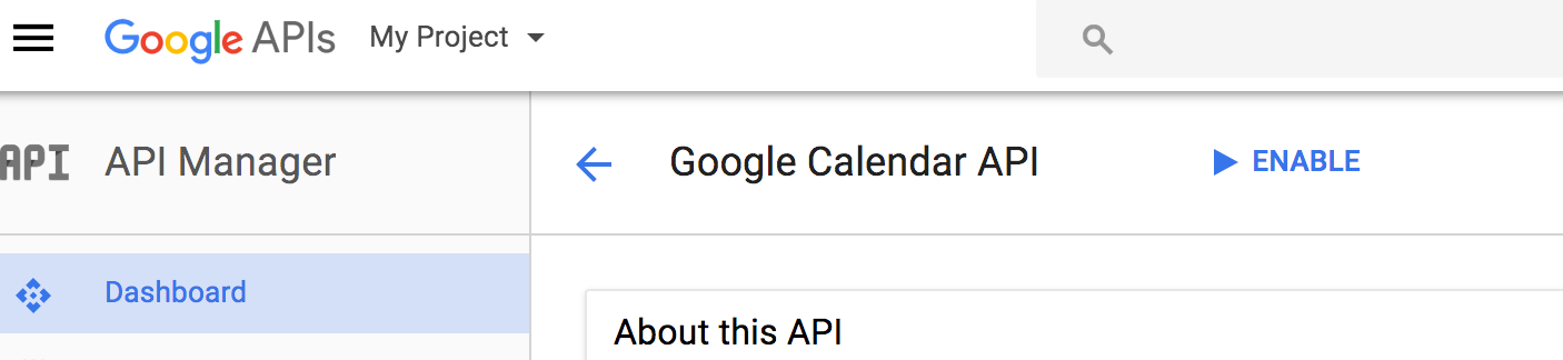 Google Calendar API Access