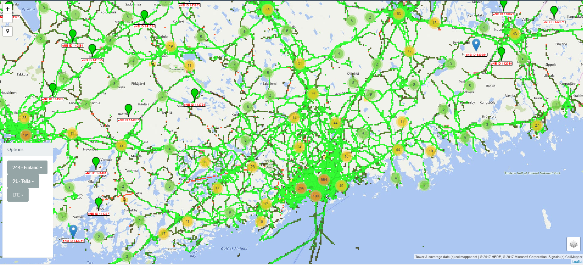 CellMapper BETA MAP