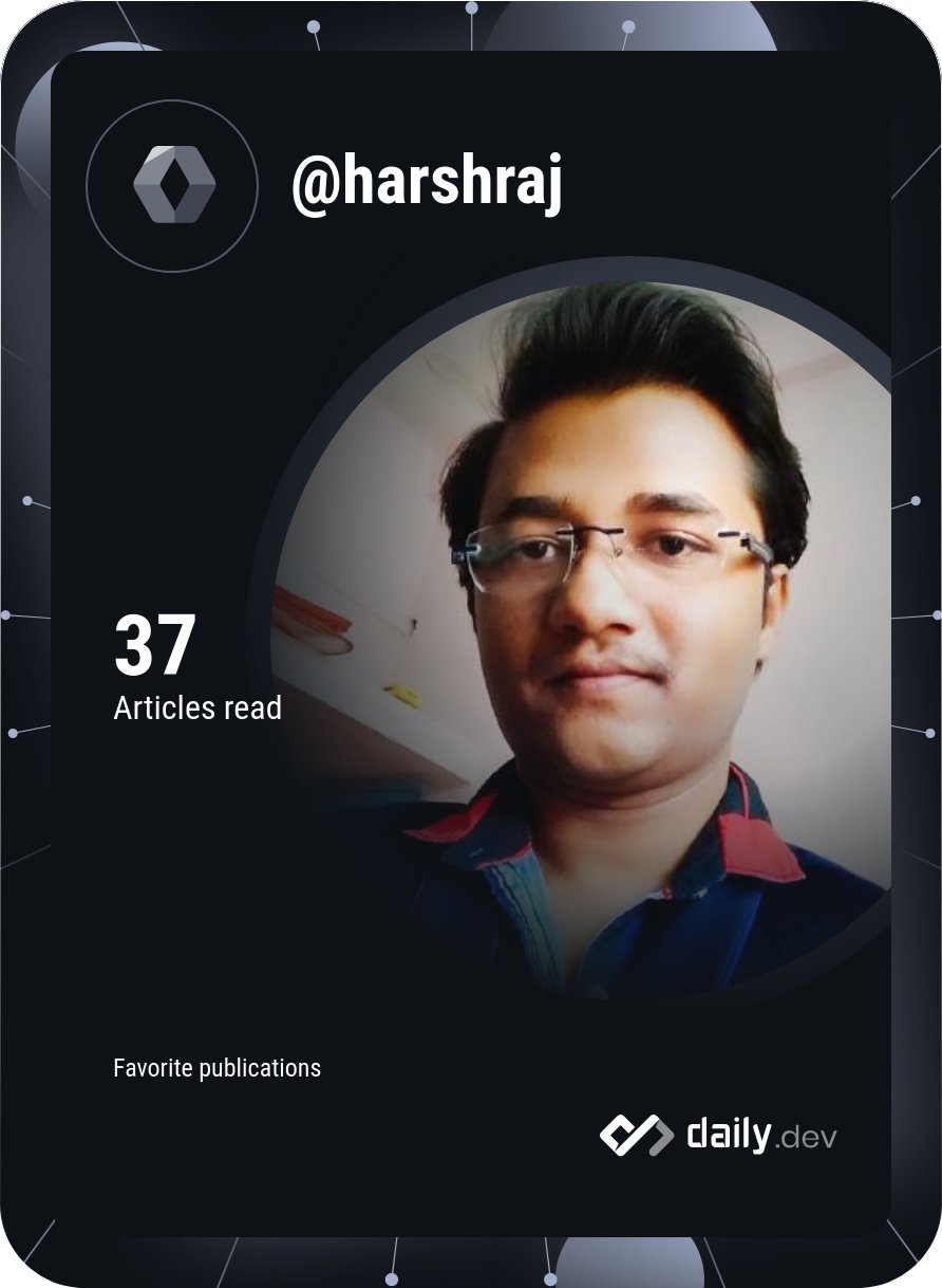 Harsh Raj's Dev Card