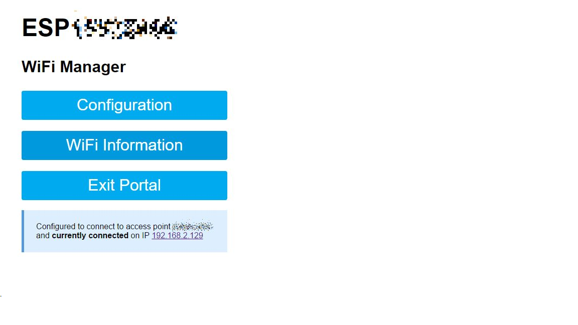 ESP8266 WiFi Captive Portal Homepage