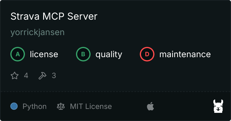 Strava Server MCP server