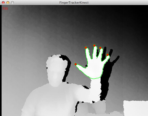 Finger Tracking with the Kinect, Processing, and Marching Squares