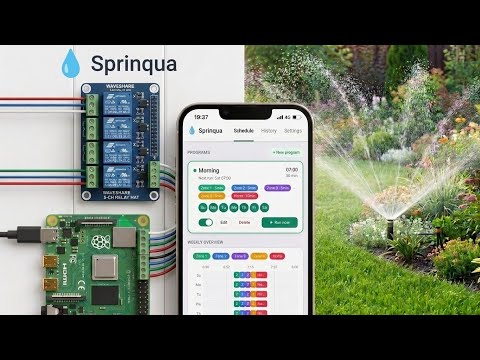 Sprinqua — open-source smart irrigation controller for Raspberry Pi on Orbit OS