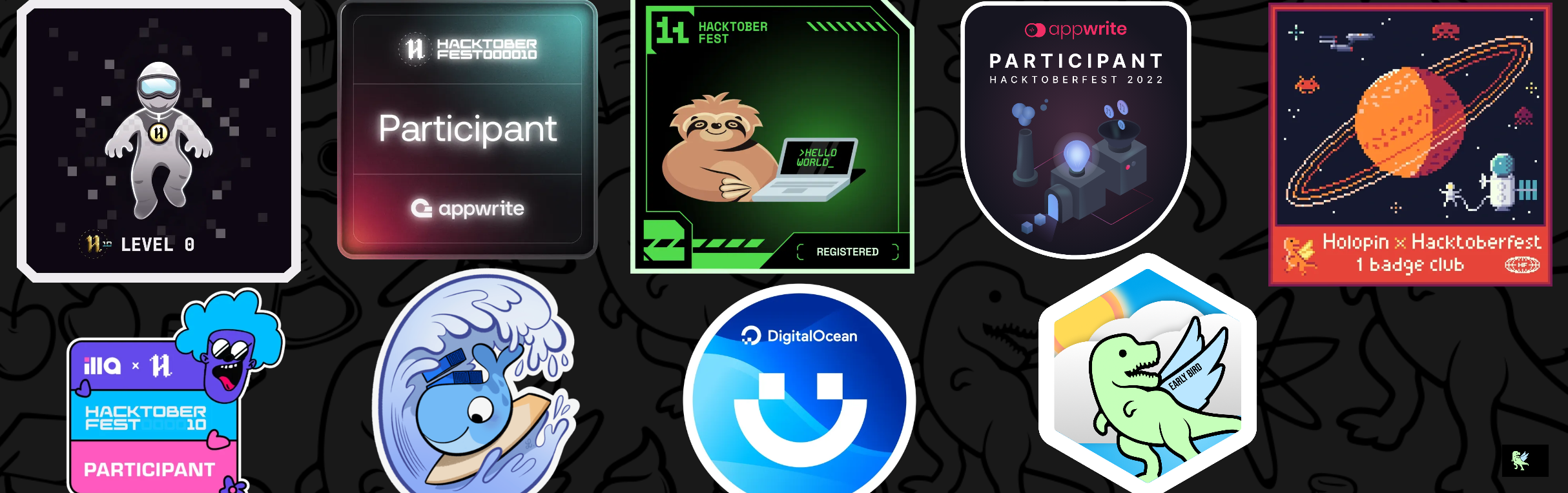 An image of @gabthegreat25's Holopin badges, which is a link to view their full Holopin profile