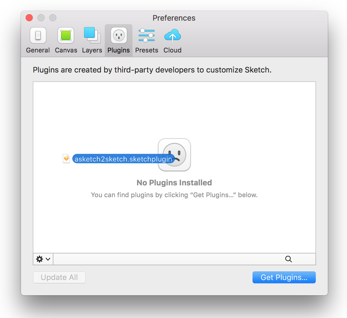 Installing Sketch plugin