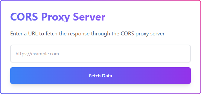 CORS Proxy Server