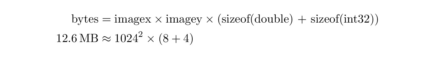 Memory Footprint equation