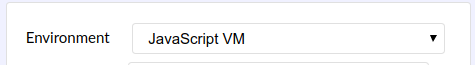 Javascript VM environment