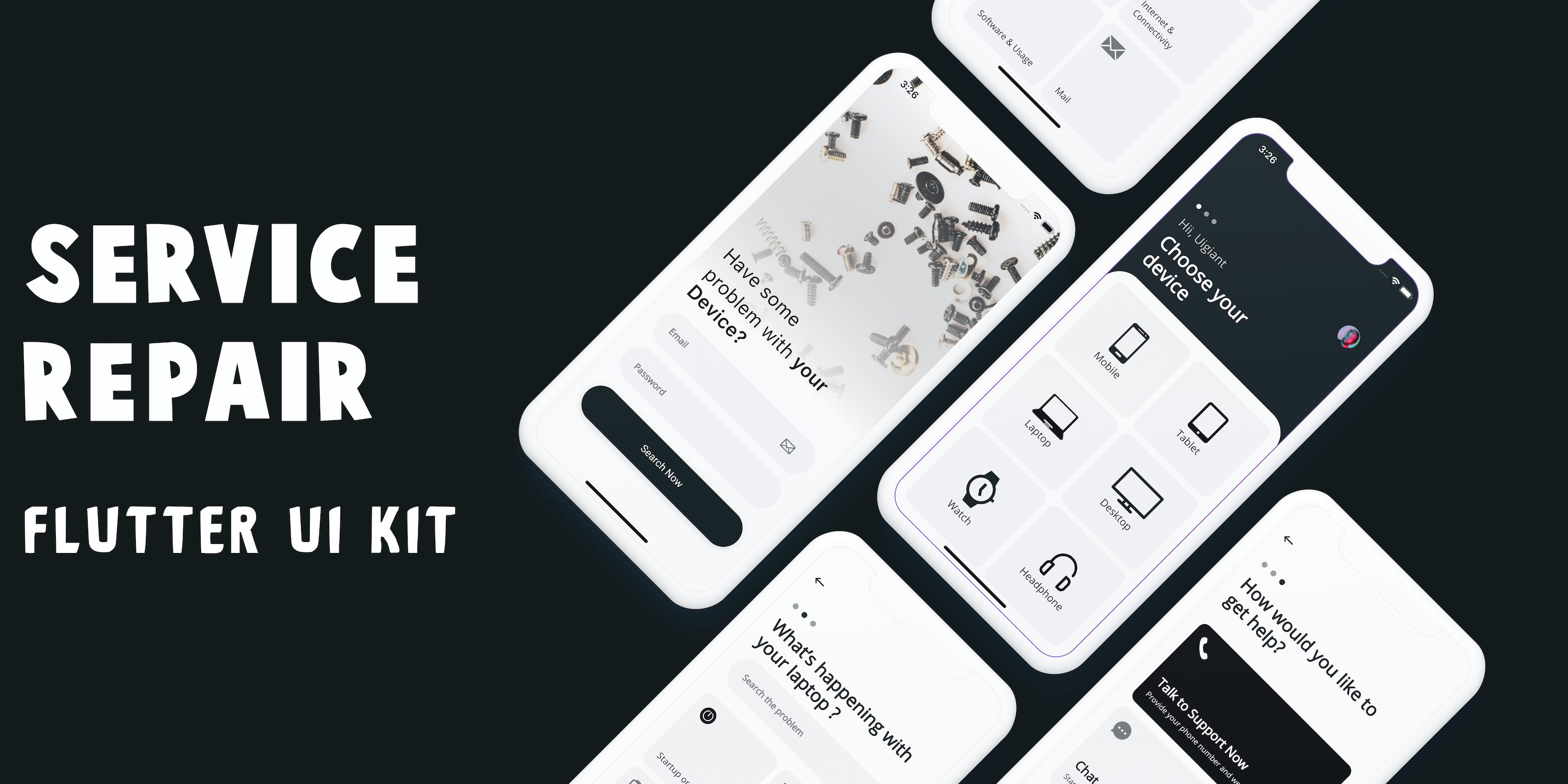 Repair Service Flutter UI Kit