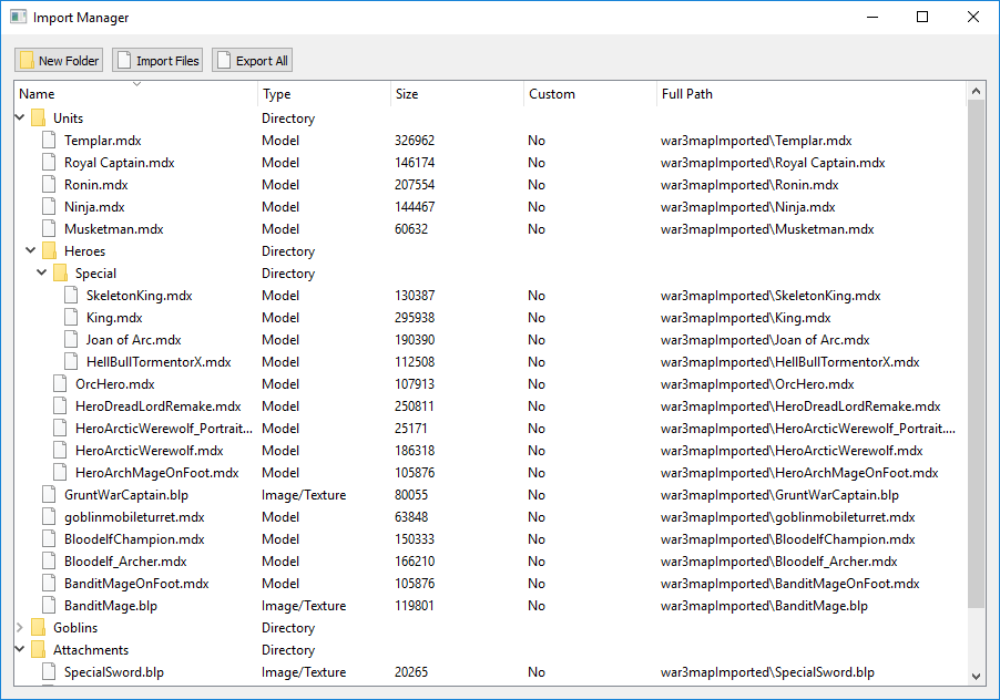 Manage imports