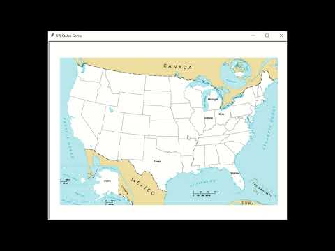 US State Guessing Game Demo Video