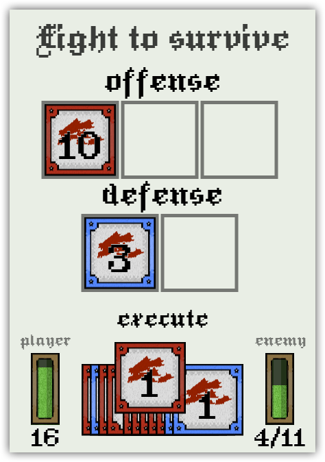 The game in during a combat phase