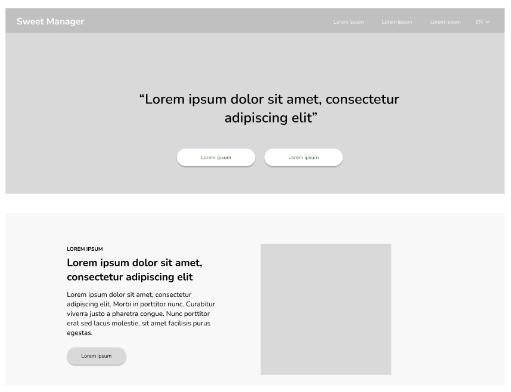 Landing page Wireframe