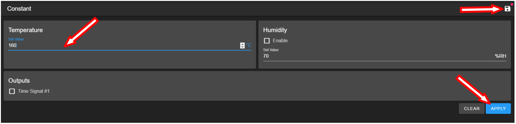 Apply new constant setting on temperature