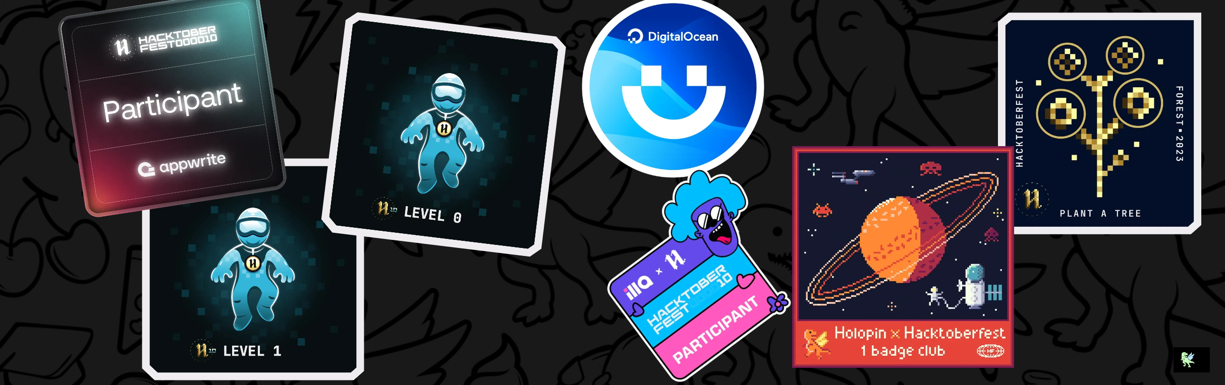 An image of @era360's Holopin badges, which is a link to view their full Holopin profile