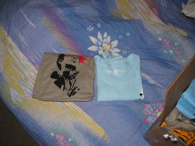 My tee is on the left, Ioana's is on the right