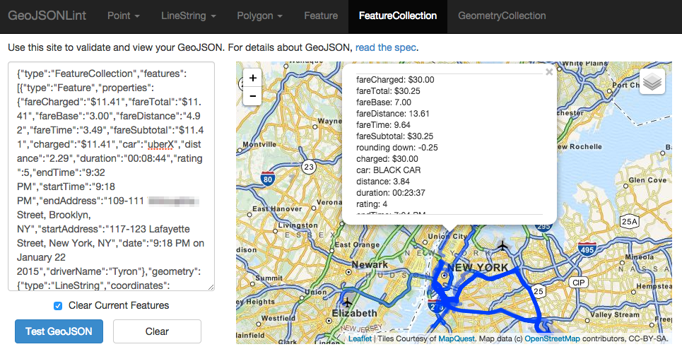 geojsonlint screenshot