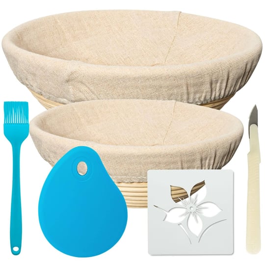 gee-gadgets-bread-banneton-proofing-basket-set-9-10-round-baking-bowl-kit-for-sourdough-includes-dou-1