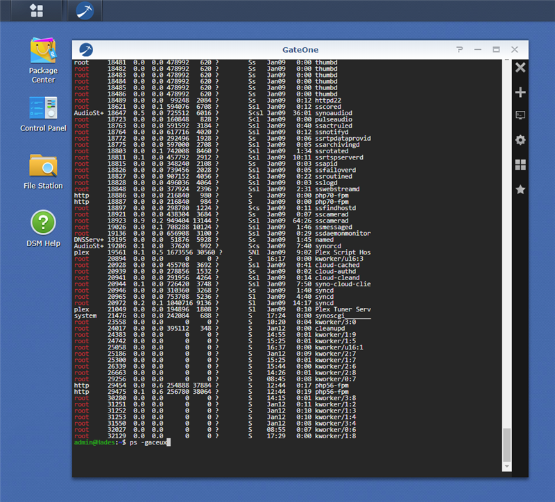 Gate One executing shell commands