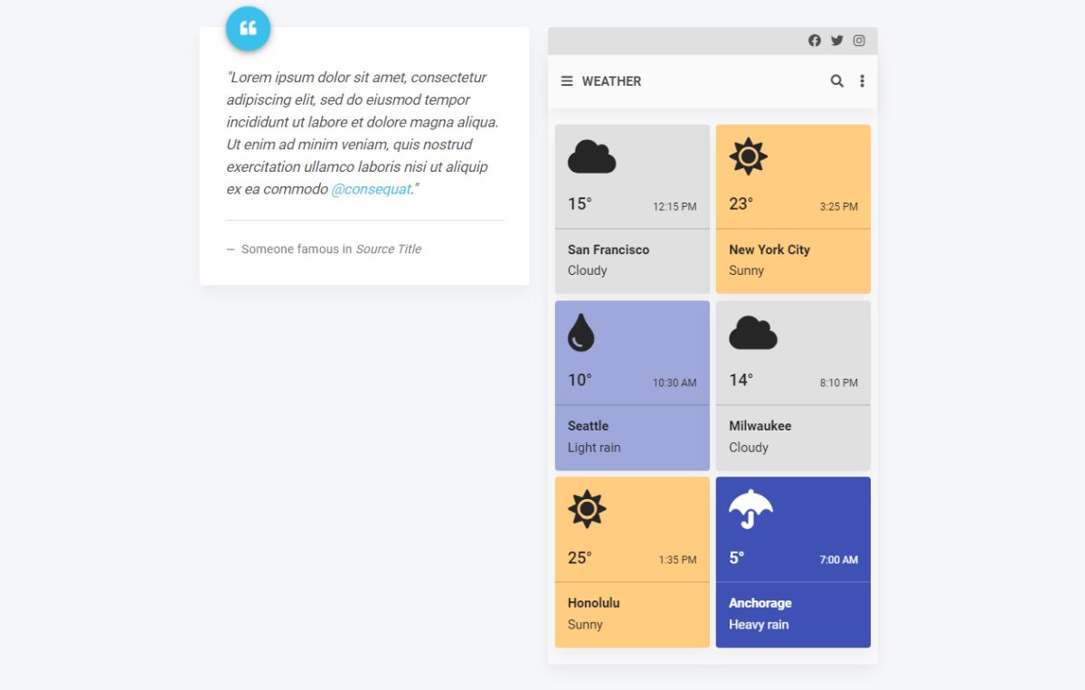 Bootstrap Page Transitions Mixed Animations within Cards - Tada & Fade