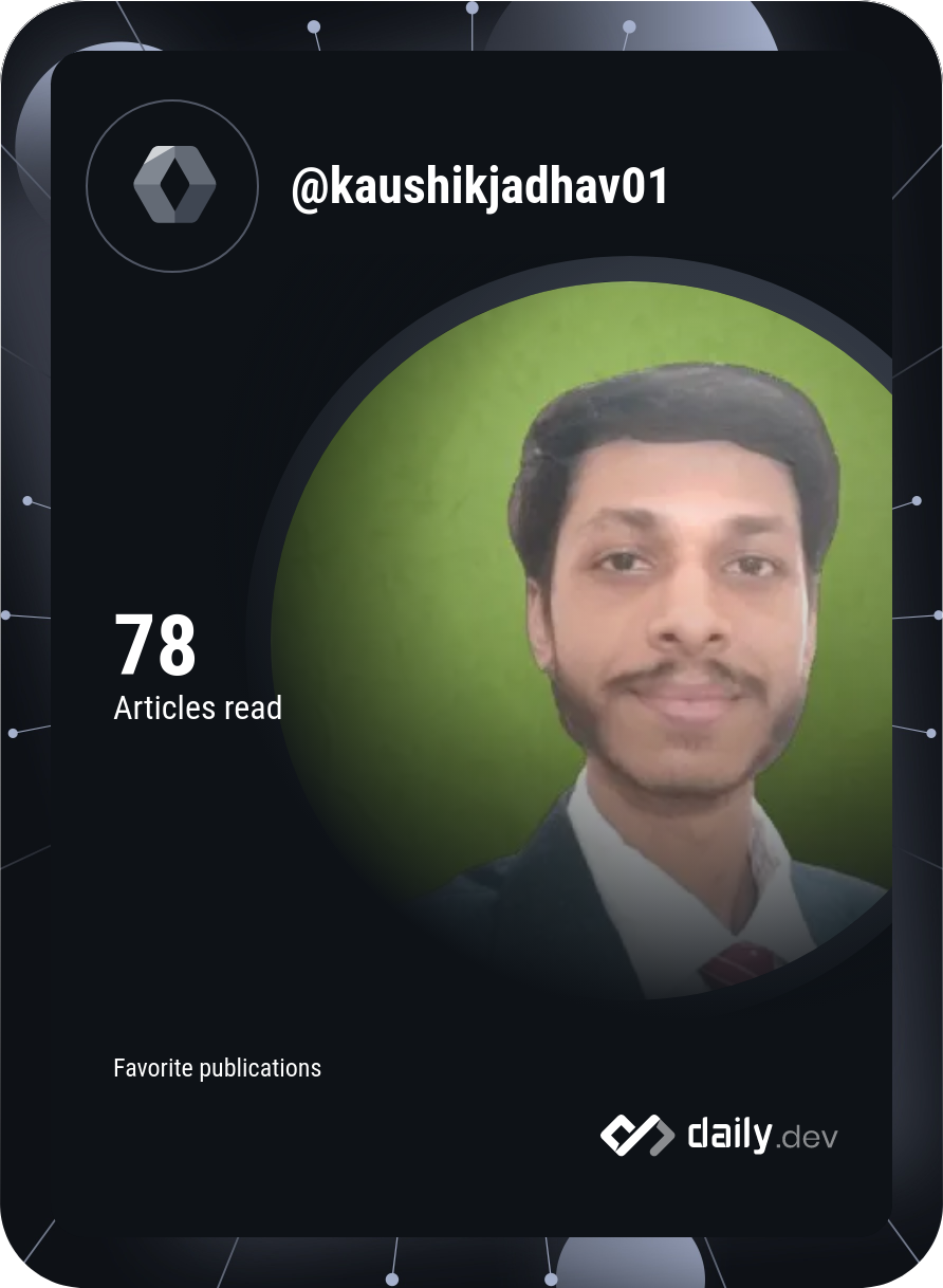 Kaushik Jadhav's Dev Card