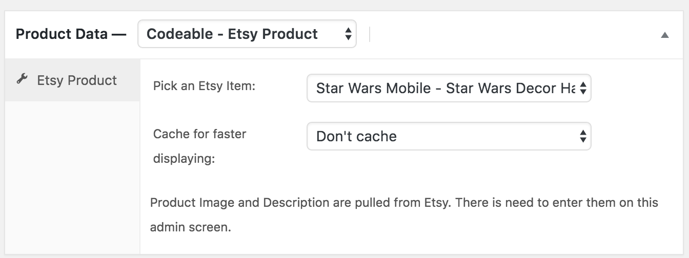 Etsy Product Options