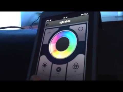 DIY ESP8266 Wi-Fi iPhone controlled rgb led strip demo